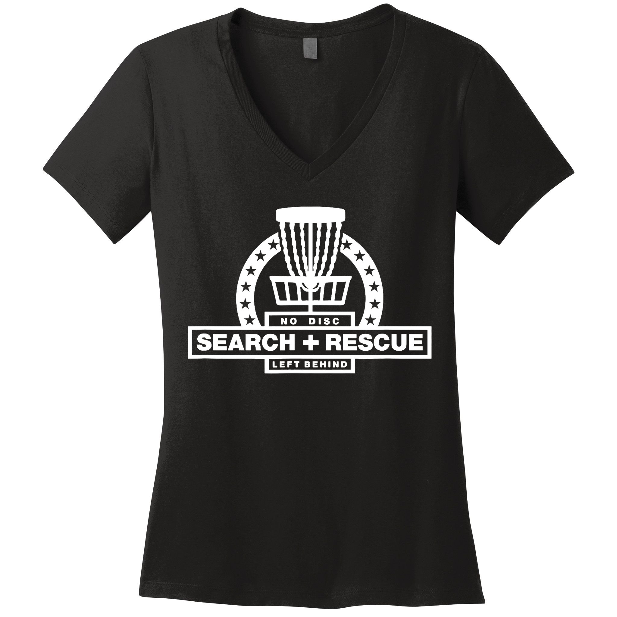 Disc Golf Search and Rescue, Disc Golf Gift, Funny Disc Golf Women's V-Neck T-Shirt