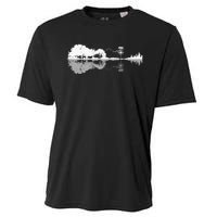 Disc Golf Sunset Guitar Guitarist Player Golfing Golfer Gift Cooling Performance Crew T-Shirt