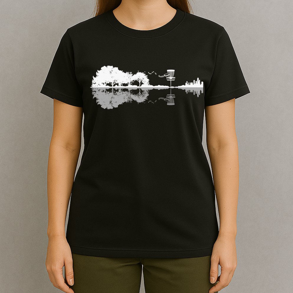 Disc Golf Sunset Guitar Guitarist Player Golfing Golfer Gift T-Shirt