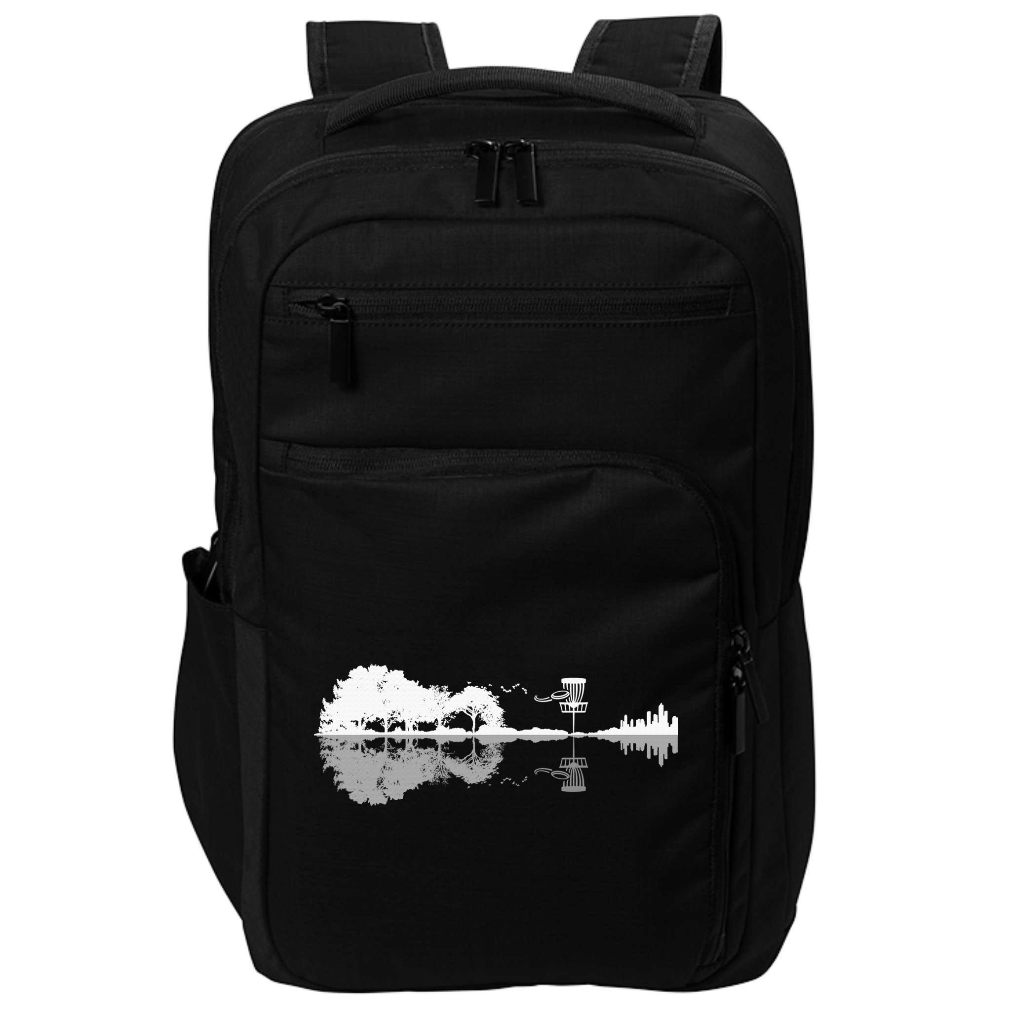 Disc Golf Sunset Guitar Guitarist Player Golfing Golfer Gift Impact Tech Backpack