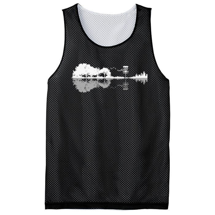 Disc Golf Sunset Guitar Guitarist Player Golfing Golfer Gift Mesh Reversible Basketball Jersey Tank