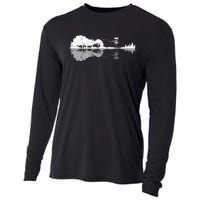 Disc Golf Sunset Guitar Guitarist Player Golfing Golfer Gift Cooling Performance Long Sleeve Crew