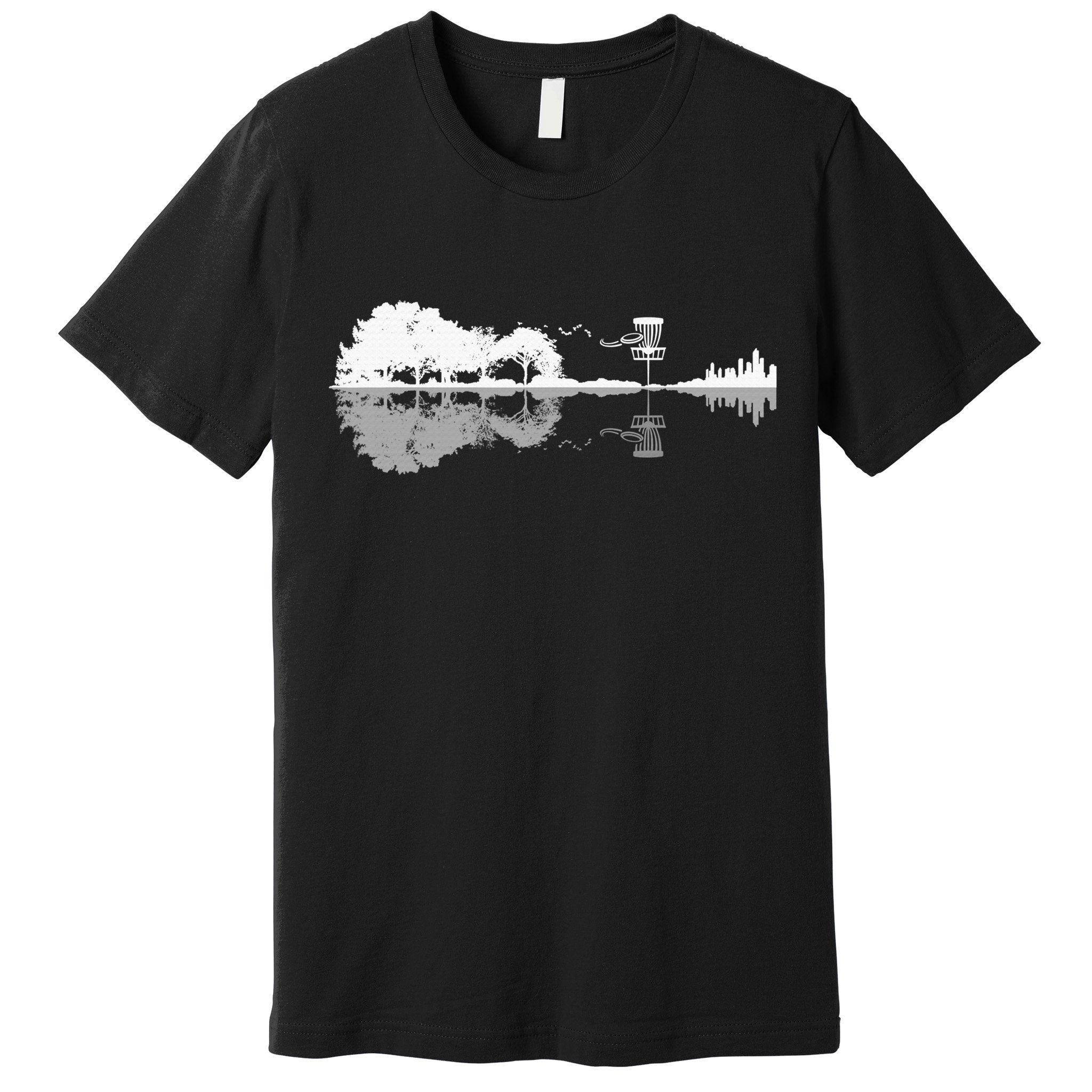 Disc Golf Sunset Guitar Guitarist Player Golfing Golfer Gift Premium T-Shirt