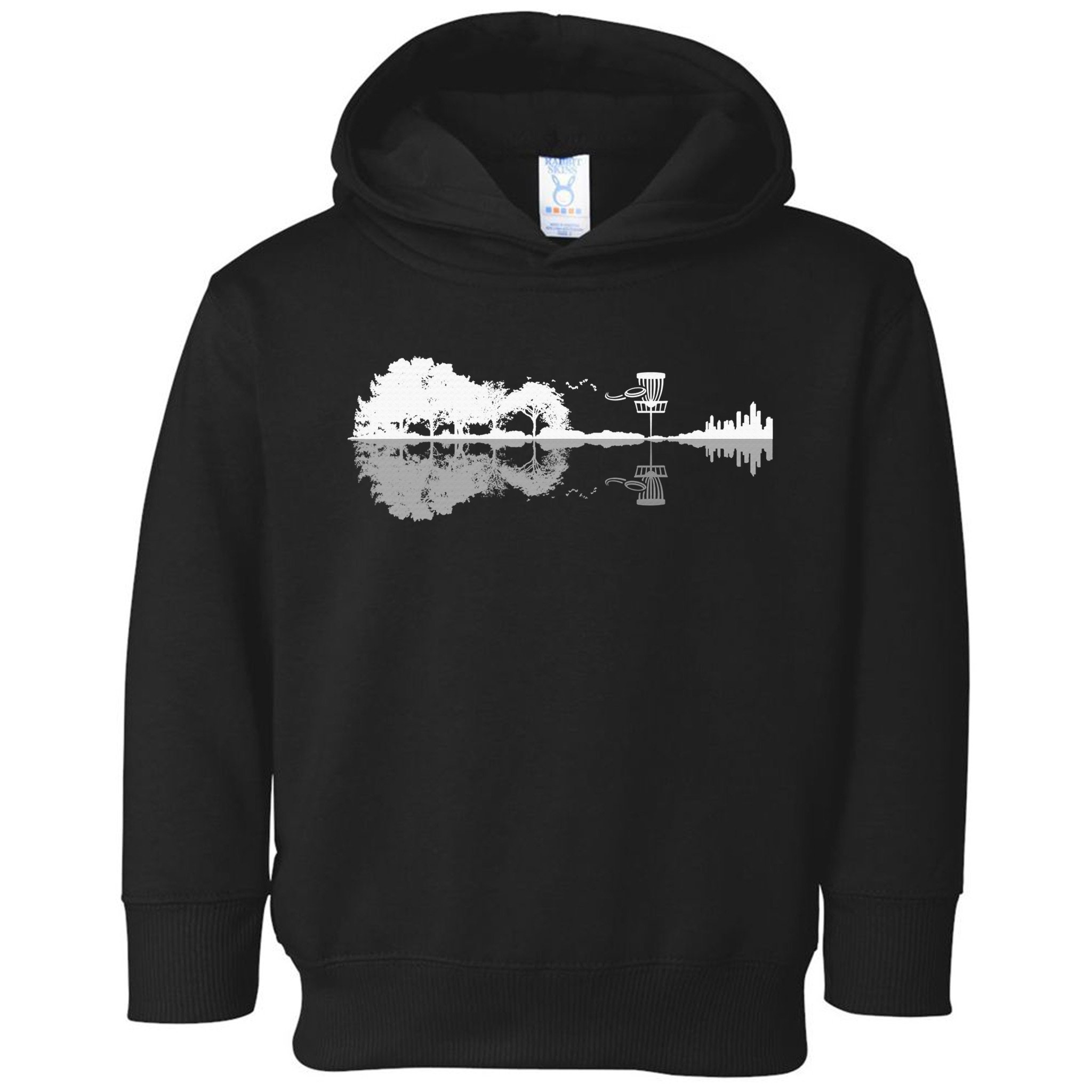 Disc Golf Sunset Guitar Guitarist Player Golfing Golfer Gift Toddler Hoodie