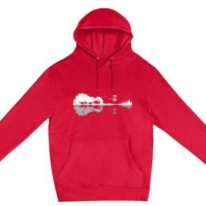 Disc Golf Sunset Guitar Guitarist Player Golfing Golfer Gift Premium Pullover Hoodie