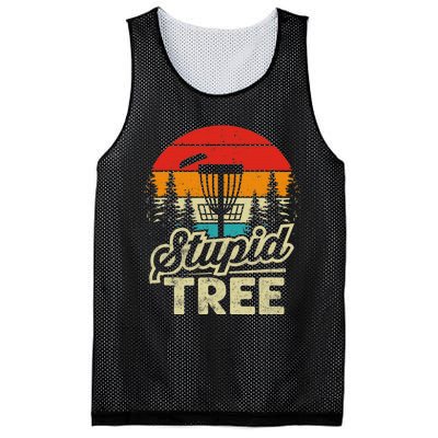 Disc Golf Stupid Tree Funny retro Golf Swing Mesh Reversible Basketball Jersey Tank