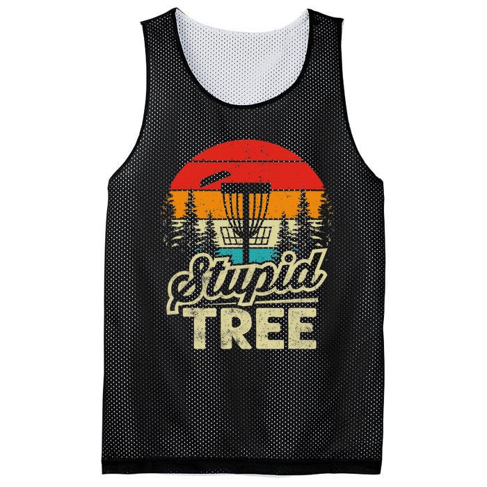 Disc Golf Stupid Tree Funny retro Golf Swing Mesh Reversible Basketball Jersey Tank