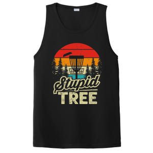 Disc Golf Stupid Tree Funny retro Golf Swing PosiCharge Competitor Tank