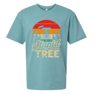 Disc Golf Stupid Tree Funny retro Golf Swing Sueded Cloud Jersey T-Shirt