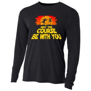 Disc Golf Shirt May The Course Be With You Trendy Golf Tee Cooling Performance Long Sleeve Crew