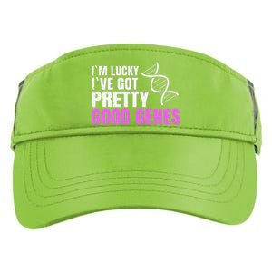 DNA Genetics Science I´m Lucky. I´ve Got Pretty Good Genes Adult Drive Performance Visor