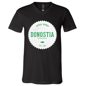 Donostia Gipuzkoa San Sebastian Euskal Herria Basque Country V-Neck T-Shirt