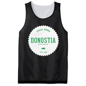 Donostia Gipuzkoa San Sebastian Euskal Herria Basque Country Mesh Reversible Basketball Jersey Tank