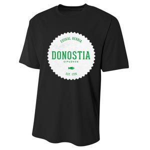 Donostia Gipuzkoa San Sebastian Euskal Herria Basque Country Performance Sprint T-Shirt