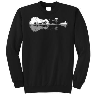 Disc Golf Sunset Guitar Guitarist Player Golfing Golfer Sweatshirt