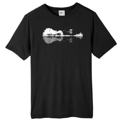 Disc Golf Sunset Guitar Guitarist Player Golfing Golfer Tall Fusion ChromaSoft Performance T-Shirt