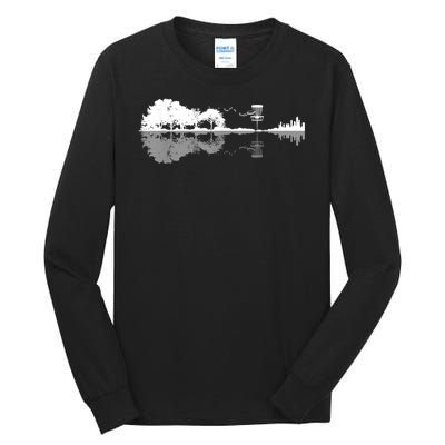 Disc Golf Sunset Guitar Guitarist Player Golfing Golfer Tall Long Sleeve T-Shirt