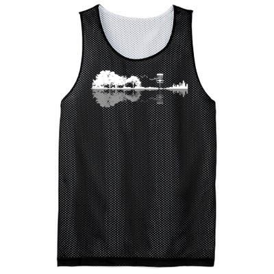 Disc Golf Sunset Guitar Guitarist Player Golfing Golfer Mesh Reversible Basketball Jersey Tank