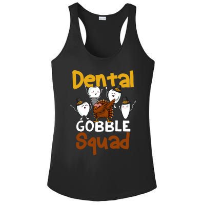 Dental Gobble Squad Turkey Dental Hygienist Thanksgiving Gift Ladies PosiCharge Competitor Racerback Tank