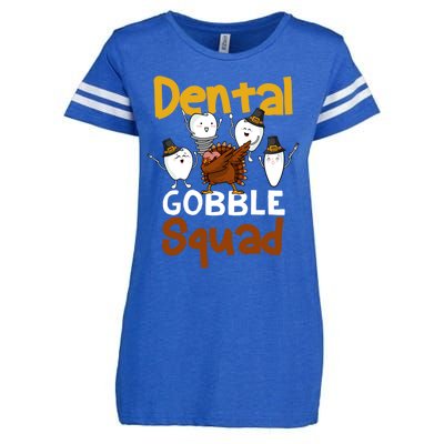 Dental Gobble Squad Turkey Dental Hygienist Thanksgiving Gift Enza Ladies Jersey Football T-Shirt