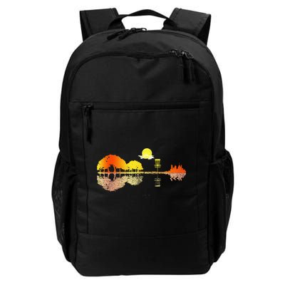 Disc Golf Sunset Guitar Guitarist Player Golfing Golfer Gift Backpack