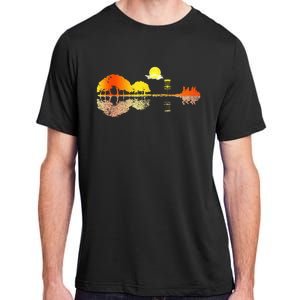 Disc Golf Sunset Guitar Guitarist Player Golfing Golfer Gift Adult ChromaSoft Performance T-Shirt