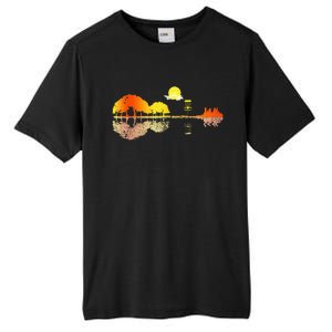 Disc Golf Sunset Guitar Guitarist Player Golfing Golfer Gift Tall Fusion ChromaSoft Performance T-Shirt