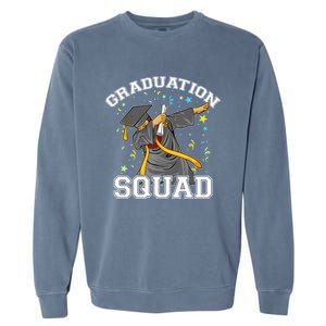 Dabbing Graduation Squad Family Matching Graduate Outfits Funny Gift Garment-Dyed Sweatshirt