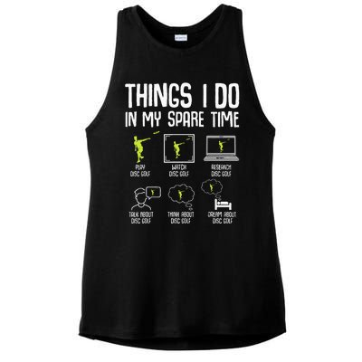 Disc Golf Spare Time Frisbee Enthusiast Ladies PosiCharge Tri-Blend Wicking Tank