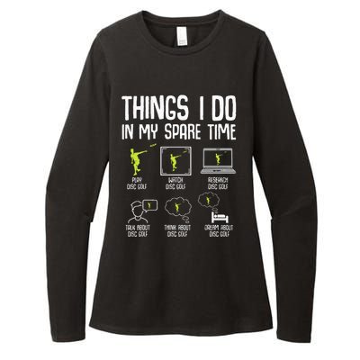 Disc Golf Spare Time Frisbee Enthusiast Womens CVC Long Sleeve Shirt