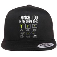 Disc Golf Spare Time Frisbee Enthusiast Flat Bill Trucker Hat