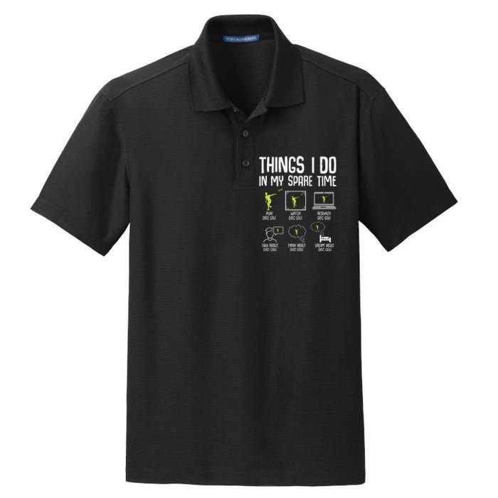 Disc Golf Spare Time Frisbee Enthusiast Dry Zone Grid Polo