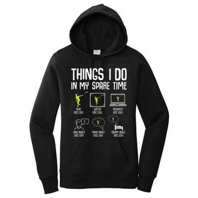 Disc Golf Spare Time Frisbee Enthusiast Women's Pullover Hoodie