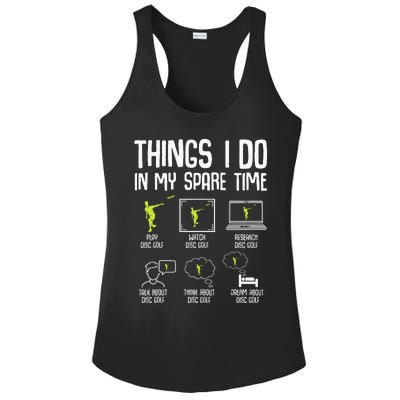 Disc Golf Spare Time Frisbee Enthusiast Ladies PosiCharge Competitor Racerback Tank