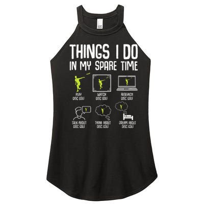 Disc Golf Spare Time Frisbee Enthusiast Women's Perfect Tri Rocker Tank