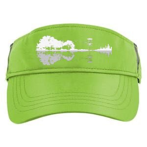 Disc Golf Sunset Guitar Guitarist Player Golfing Golfer Gift Adult Drive Performance Visor