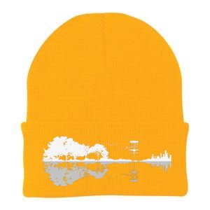 Disc Golf Sunset Guitar Guitarist Player Golfing Golfer Gift Knit Cap Winter Beanie