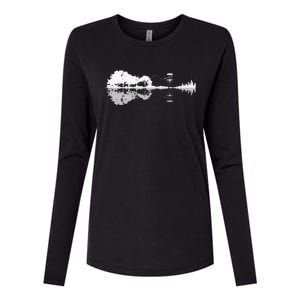 Disc Golf Sunset Guitar Guitarist Player Golfing Golfer Gift Womens Cotton Relaxed Long Sleeve T-Shirt