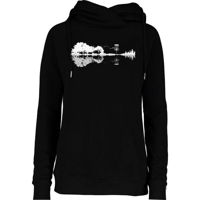 Disc Golf Sunset Guitar Guitarist Player Golfing Golfer Gift Womens Funnel Neck Pullover Hood