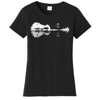 Disc Golf Sunset Guitar Guitarist Player Golfing Golfer Gift Women's T-Shirt