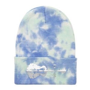 Disc Golf Sunset Guitar Guitarist Player Golfing Golfer Gift Tie Dye 12in Knit Beanie