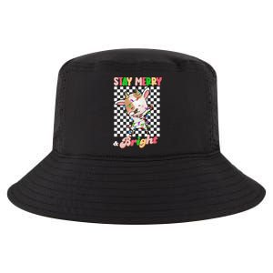 Dabbing Goat Stay Merry And Bright Groovy Christmas Xmas Cool Comfort Performance Bucket Hat