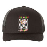 Dabbing Goat Stay Merry And Bright Groovy Christmas Xmas Yupoong Adult 5-Panel Trucker Hat