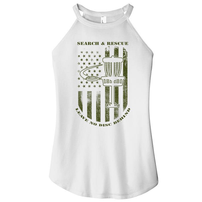 Disc Golf Search & Rescue Leave No Disc Behind Green Women's Perfect Tri Rocker Tank