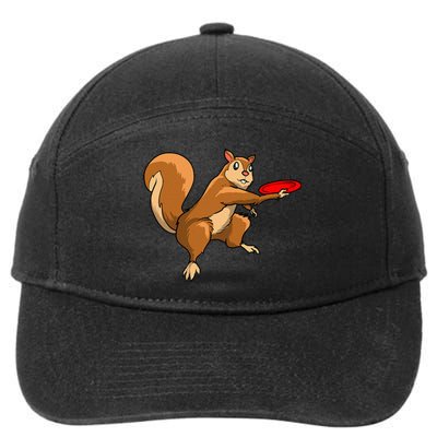 Disc Golf Squirrel Frolf Frisbee Golf Disc 7-Panel Snapback Hat