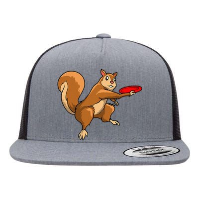 Disc Golf Squirrel Frolf Frisbee Golf Disc Flat Bill Trucker Hat