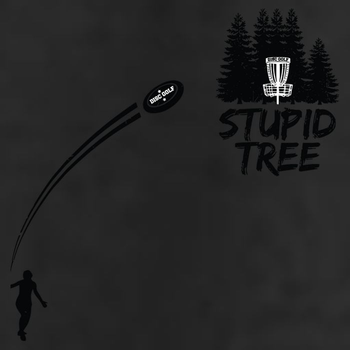 Disc Golf Stupid Tree Funny Frisbee Dad Boy Tees 7 Panel Mesh Trucker Snapback Hat