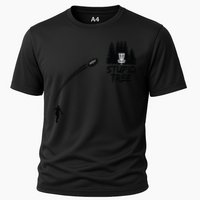 Disc Golf Stupid Tree Funny Frisbee Dad Boy Tees Cooling Performance Crew T-Shirt