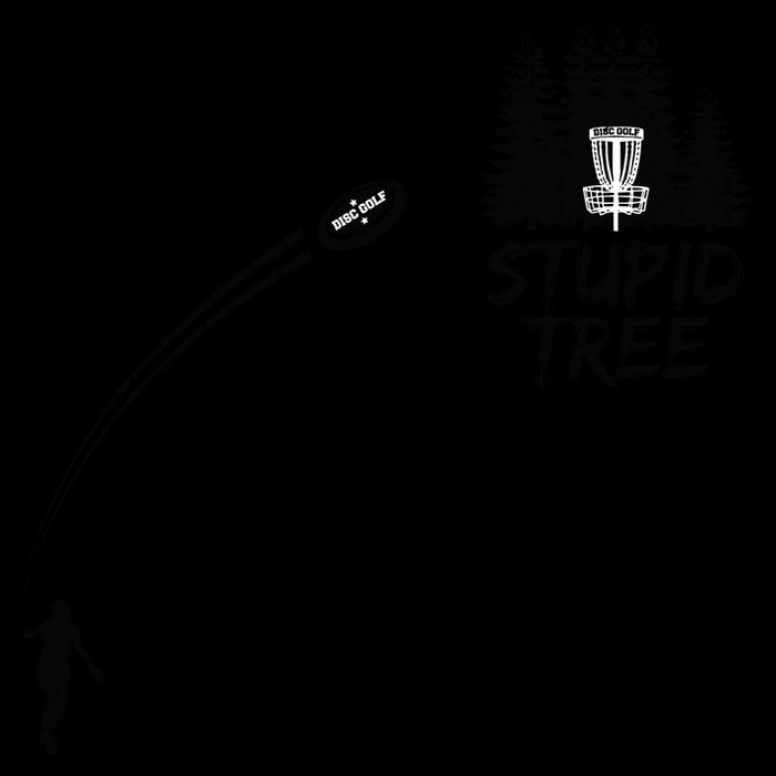 Disc Golf Stupid Tree Funny Frisbee Dad Boy Tees 16 in Basic Backpack