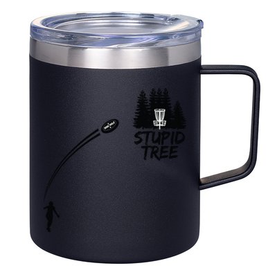 Disc Golf Stupid Tree Funny Frisbee Dad Boy Tees 12oz Stainless Steel Coffee Mug